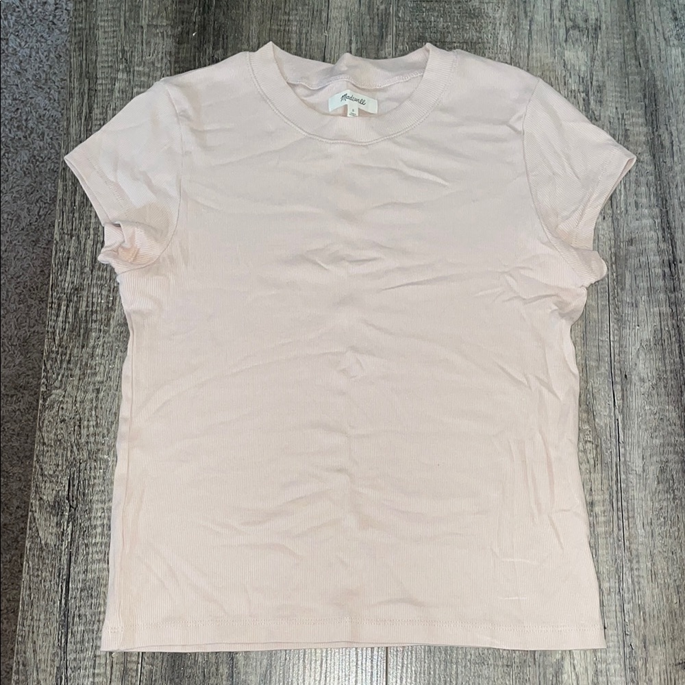 Madewell Blush Pink Fitted Short Sleeve T-Shirt